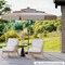 Polyester Solar LED 3-Tier Patio Umbrella with Tilt and 10x8.1 ft Shade